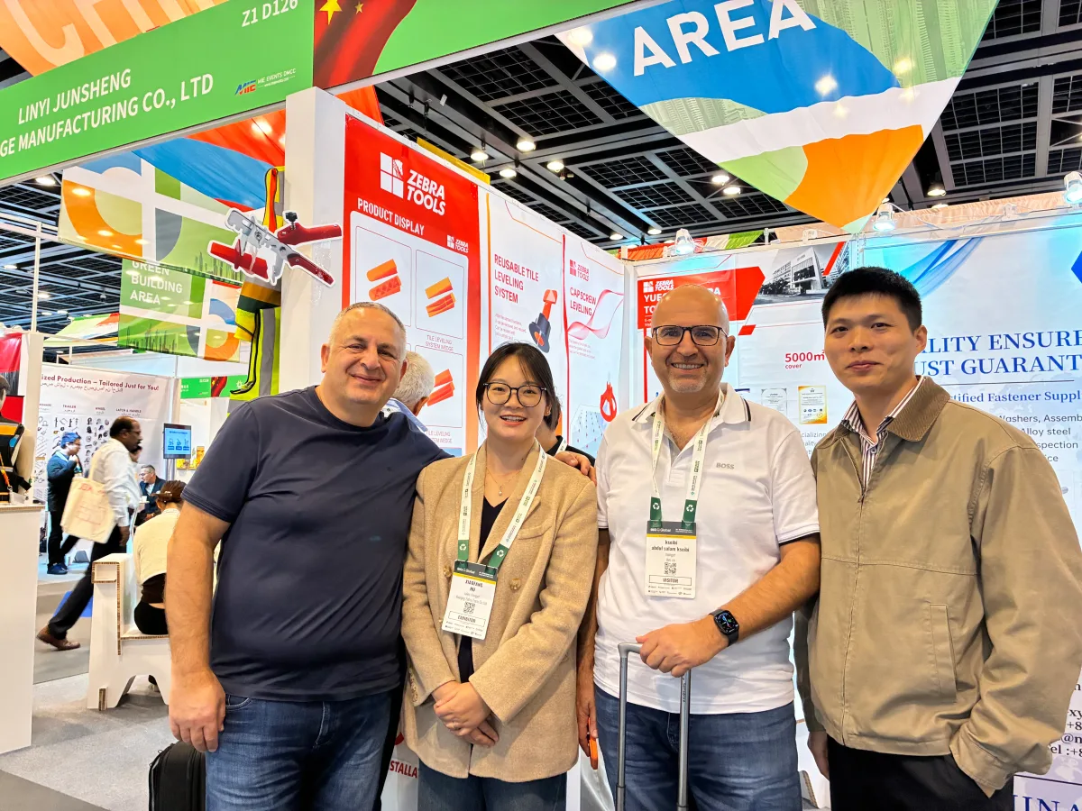 ZEBRA TOOLS trade show exhibition — tile leveling systems booth